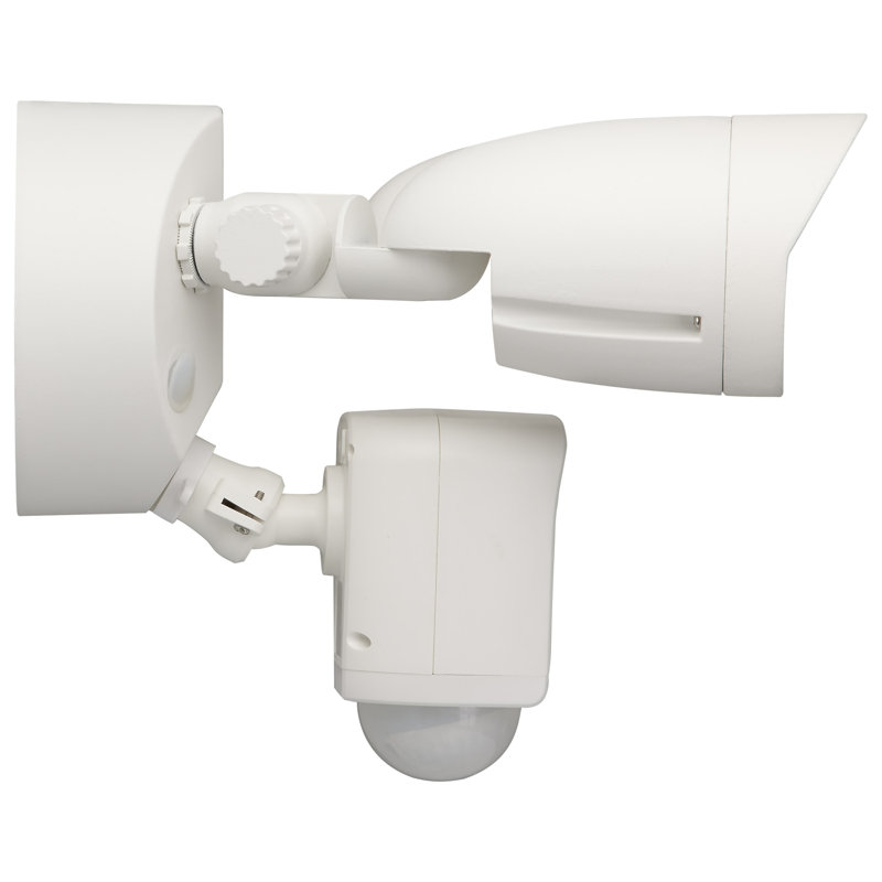 Bullet Smart LED Video Enabled Outdoor Security Flood Light with Motion Sensor, White