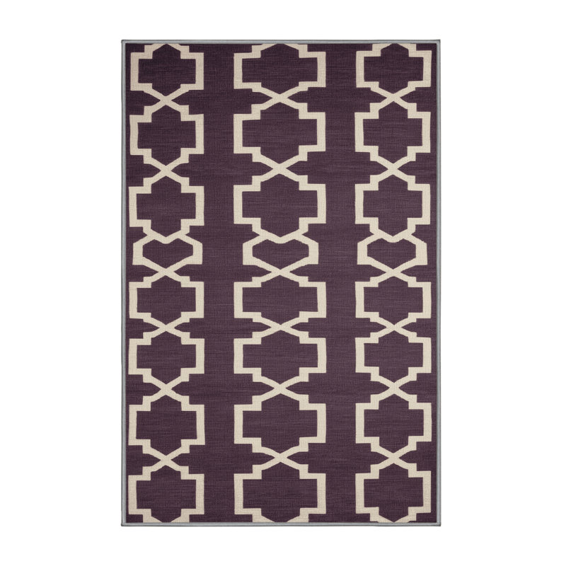 Tapis brun treillis lavable à la machine, Rectangulaire 2 pi x 3 pi