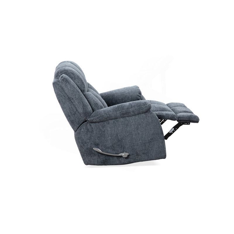 Calgary Upholstered Swivel Recliner, Mink, A Luxurious And Comfortable Seating Option For Your Home, Slate