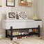 Banc de rangement rembourré Farmhouse avec compartiment caché-1627390288-1627390291