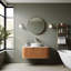 Meuble-lavabo flottant mural moderne 36 po avec lavabo, armoire de rangement rayée à bords arrondis avec tiroir, lavabo rond en céramique blanc sans robinet, pré-assemblé, bois naturel-1548315792