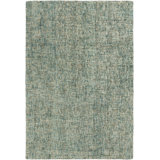 Balcom Hand Tufted Wool Abstract Area Rug in Green