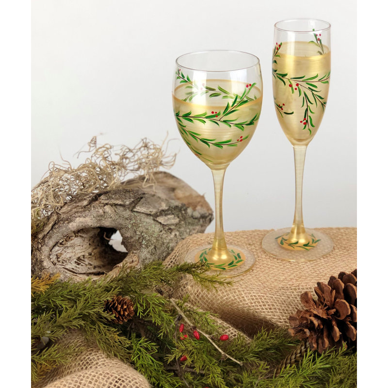Champagne Holiday Vine Flûte en verre