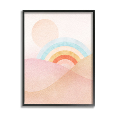 «Au-646-Giclee Rainbow Landscape Neutral Tones» par Lil 'Rue, impression