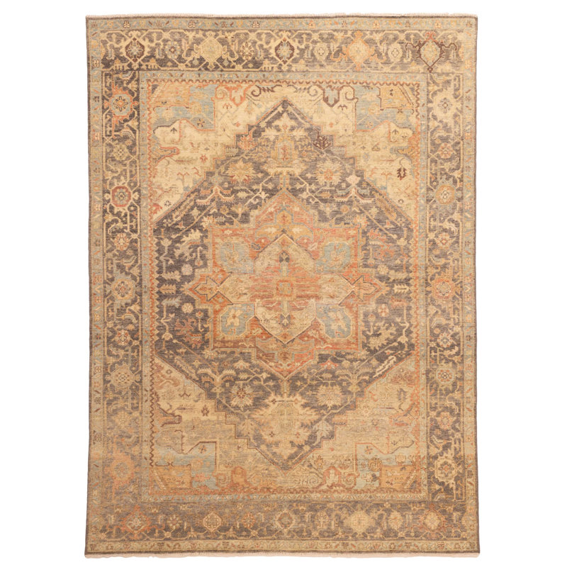 Tapis gris anthracite 8 pi 10 po x 11 pi 11 po Jules Serapi