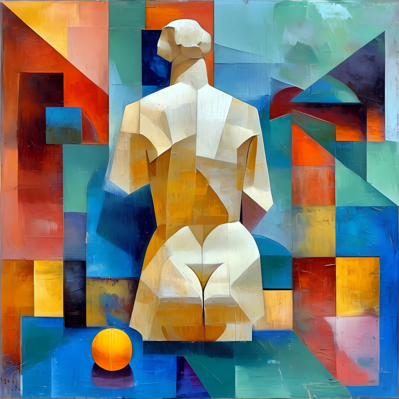 Behind The Times, 24" H x 24" W