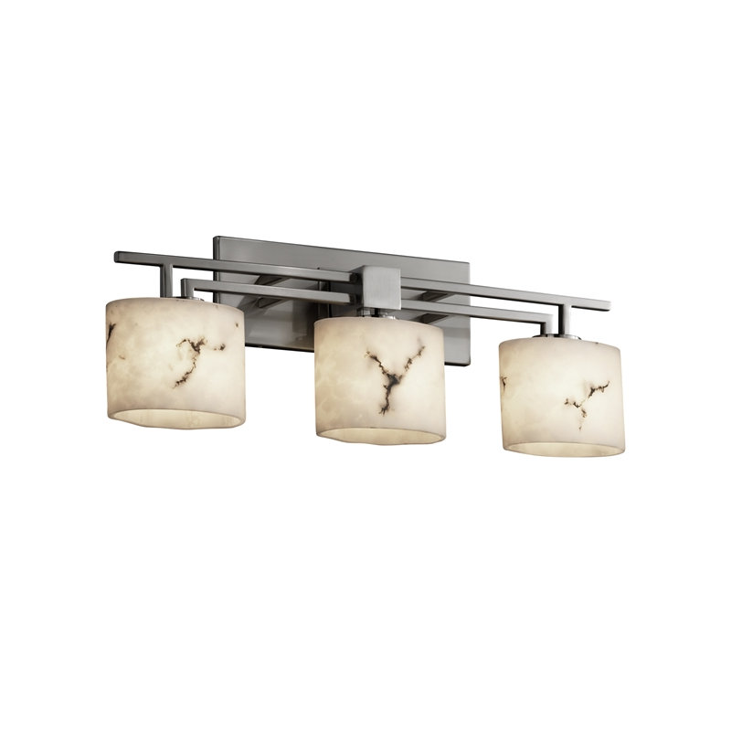 Éclairage pour meuble-lavabo 3 lumières Aleynah, Nickel brossé