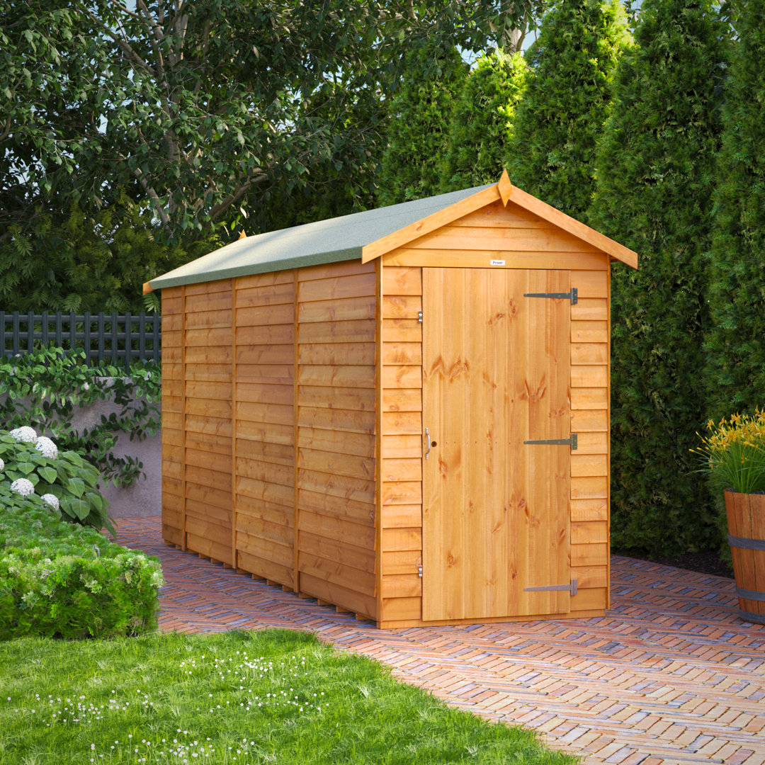 Powersheds 14 x 4ft Timber Overlap Windowless Apex Garden Shed