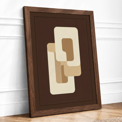Interlocking Forms Geometric - Framed Print