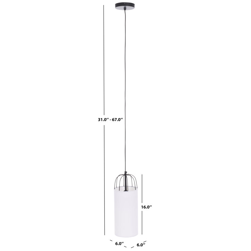 Luminaire suspendu en métal 6 po Navi