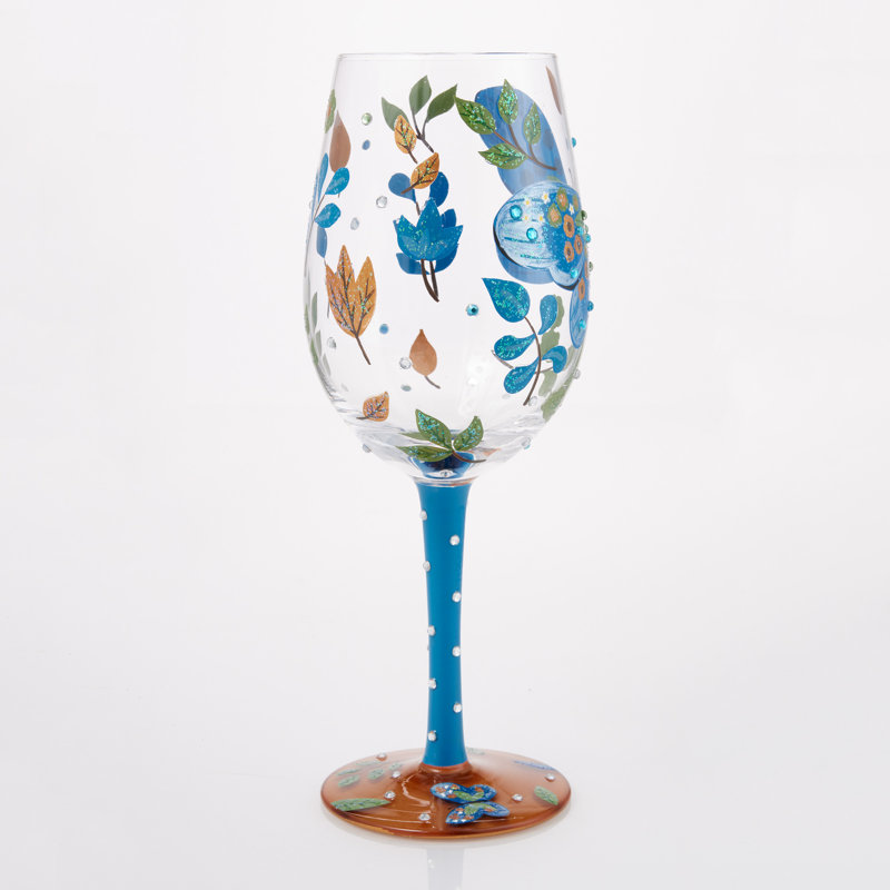 Verre à vin 15 oz Lolita Garden Butterfly