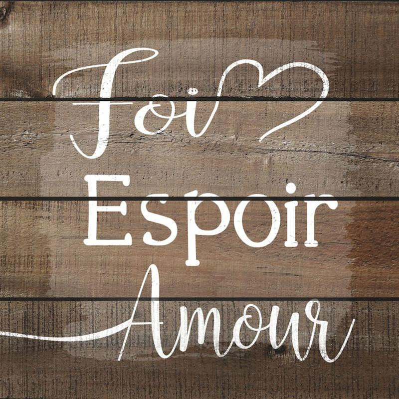 Enseigne "Foi Espoir Amour"
