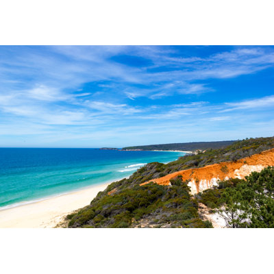 Clower Pinnacles And Long Beach - Wrapped Canvas Print