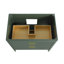 Meuble-lavabo de salle de bain autoportant vert 36 po entièrement assemblé avec structure en bois massif et plateau en marbre d'ingénierie
