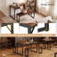 MAXLEAD Space-Saving Dining Table Set with 2 Benches-102900548