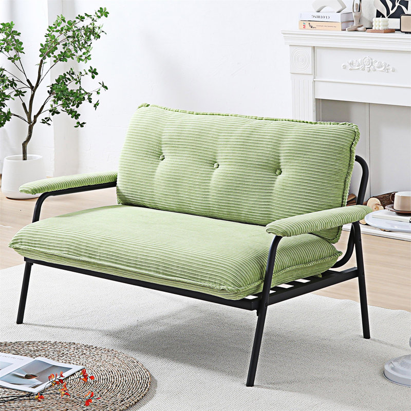 Upholstered Loveseat Sofa, Green