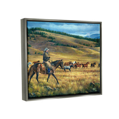 Ba-344-Floater " Equestrian Horse Landscape " by Abraham Hunter