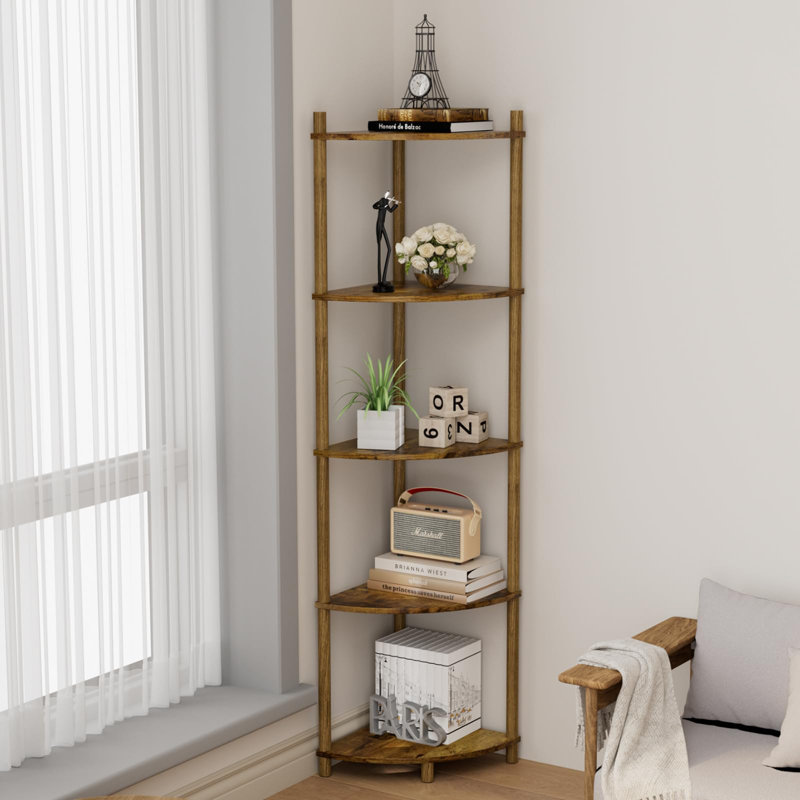 130.8 cm H x 30 cm W Corner Bookcase