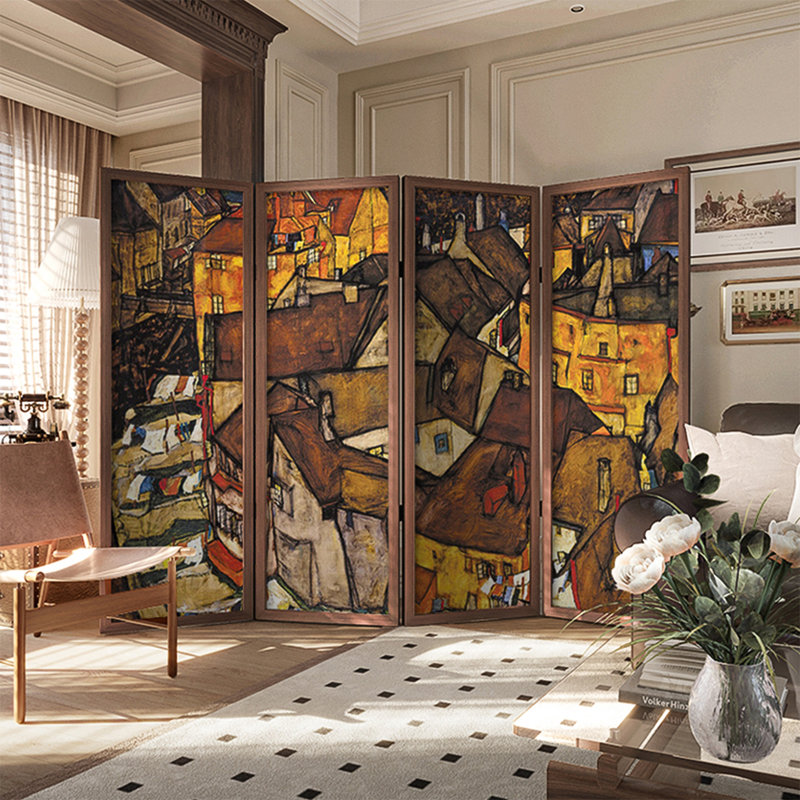 Toile rétro avec cadre en bois de cèdre, H 70,87 po x l 94,49 po x P 1,18 po