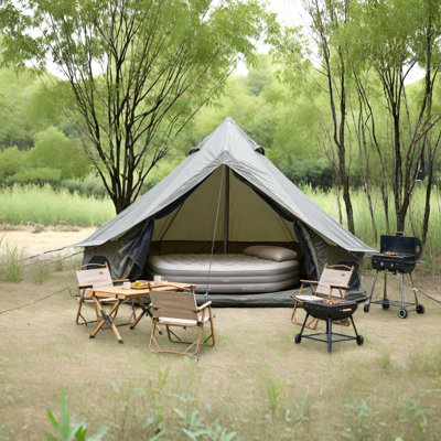 Tente de campement 4 saisons avec cloche et réchaud 9,8 pi pour 3 à 4 personnes