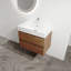 Meuble-lavabo mural 30 po avec lavabo en résine, 2 tiroirs à fermeture en douceur, ensemble KD-130626255-130626254
