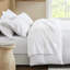 Grand - Housse de couette rayée tissée 3 pièces avec rayures épurées, envers en microfibre et aération naturelle pour la construction du lit, aspect classique