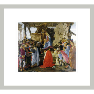 «Adoration of the Magi» par Sandro Botticelli, impression giclée sur cadre