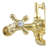 3 Handle Bathroom Clawfoot Tub Faucet with Diverter-98016262