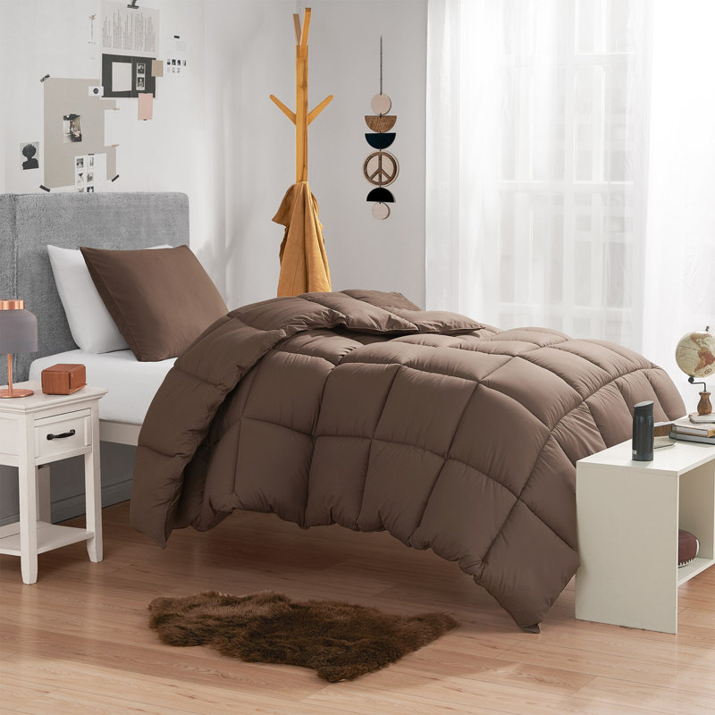 Cool Being Thick - Coma Inducer Oversized Comforter Set, Twin Extra Long Comforter + 1  Pillow Sham, Brown