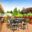 Ensemble de meubles de patio en aluminium coulé 5 pièces de haute qualité avec coussins