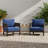 28.7" Outdoor Aluminum Lounge Chair with Thick 5.9" Cushion, Rope-Weave Armrests & Rust-Resistant Frame