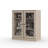 100% Solid Wood 32" Bathroom Cabinet with Clear Glass Doors and Adjustable Shelves-1910101663