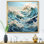 Blue Kinetic Waves I - Art cinétique, impression sur toile encadrée