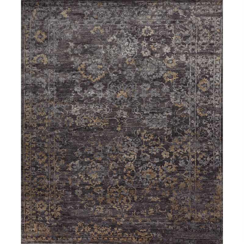 Viscose Oriental Indoor Rug, Rectangle 9'6" x 13'6"