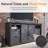 66 Inch TV Stand Console For Tvs Up To 75" With 2 Sliding Barn Doors And Drawers-1671897588