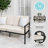 Martha Stewart Lily Pond All-Weather Steel Frame Patio Loveseat With Cushions