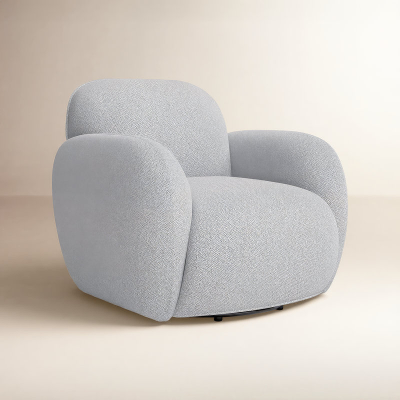 Fauteuil pivotant Soria, Champagne Boucle