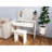 Adjustable Mirror Vanity Table With One Drawer, Spacious Storage For Beauty Essentials, Matching Stool, Compact And Elegant, Ancient White, Particle Board + , 15.63 In Width Mirror, Makeup Brushes,
