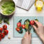 Multicolore Planche à découper en verre trempé Ambesonne