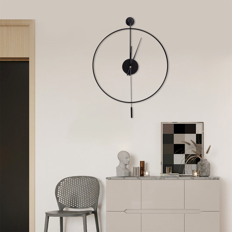 Horloge murale Insine, Noir, Grand