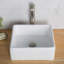 Lavabo de salle de bain vasque carré en céramique avec robinet-3955012