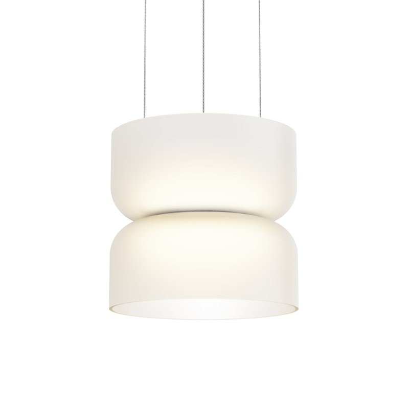 Totem Mini Up And Down Light Opal Glass Shades AMB/AMB  (Amber/Amber)  (E Shade Amber/ E Shade -  Amber), White