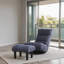 Chaise longue de loisir de style japonais rembourrée à assise simple et structure en métal rembourrée-171696014