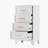Metal White 3 Drawer Nightstand-1016352789