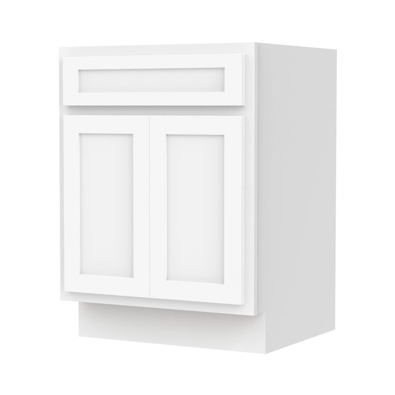 Base de meuble-lavabo simple Hibbitts 24 po seulement, Blanc