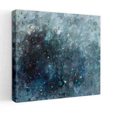 Rain In Gray And Blue Contemporary Abstract Art
