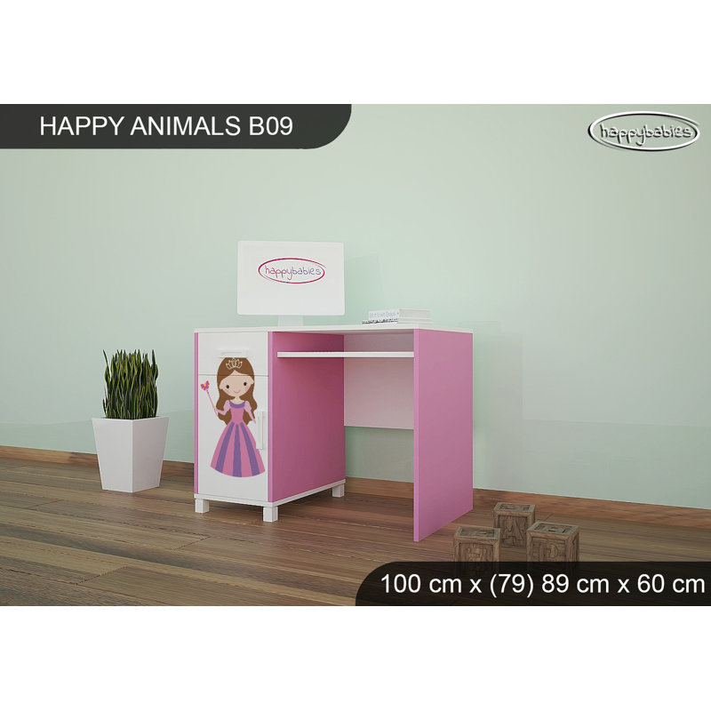 100cm Writing Desk, Pink