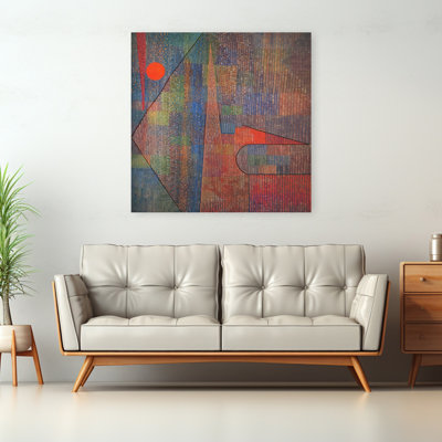 Ad Parnassum Abstract Classic Geometric Wall Art Print by Paul Klee - 1 Piece Wrapped Canvas Wall Art