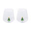 Ensemble de 2 verres à vin sans pied en forme d'arbre de Noël transparent 9,25 po The Holiday Aisle®