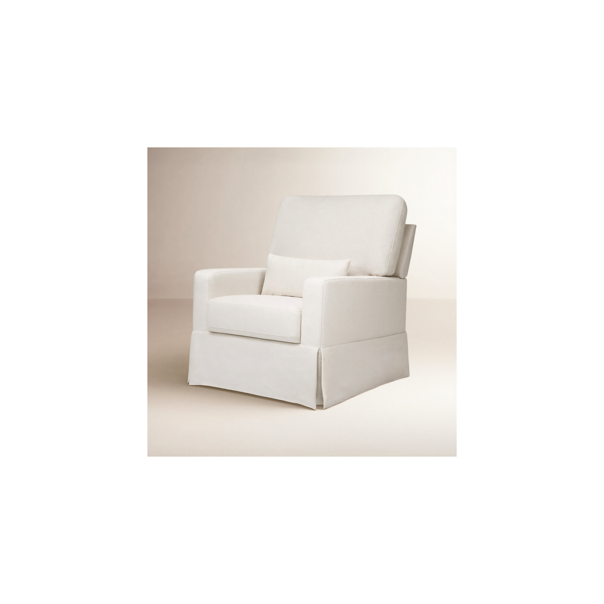 Crawford Upholstered Swivel Glider, Cream Livesmart®